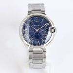 TW Factory Ballon Bleu De 1:1 cartier writing instruments 40mm 2824 Movement Blue Face SS Strap Watch